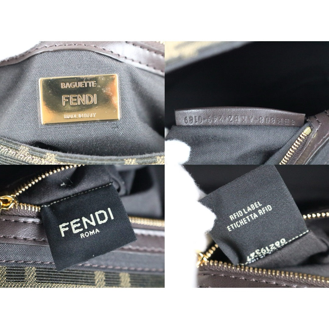 Excellent（Rank SA）｜ FENDI Zucca Mamma Baguette Multi-Pocket