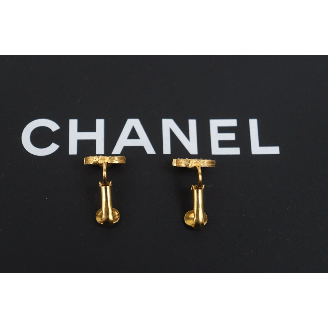 Include Authentic Detective Certificate of Authenticity｜Very Good ( Rank A) ｜CHANEL  COCO Mark Rhinestone Earrings ｜26070308