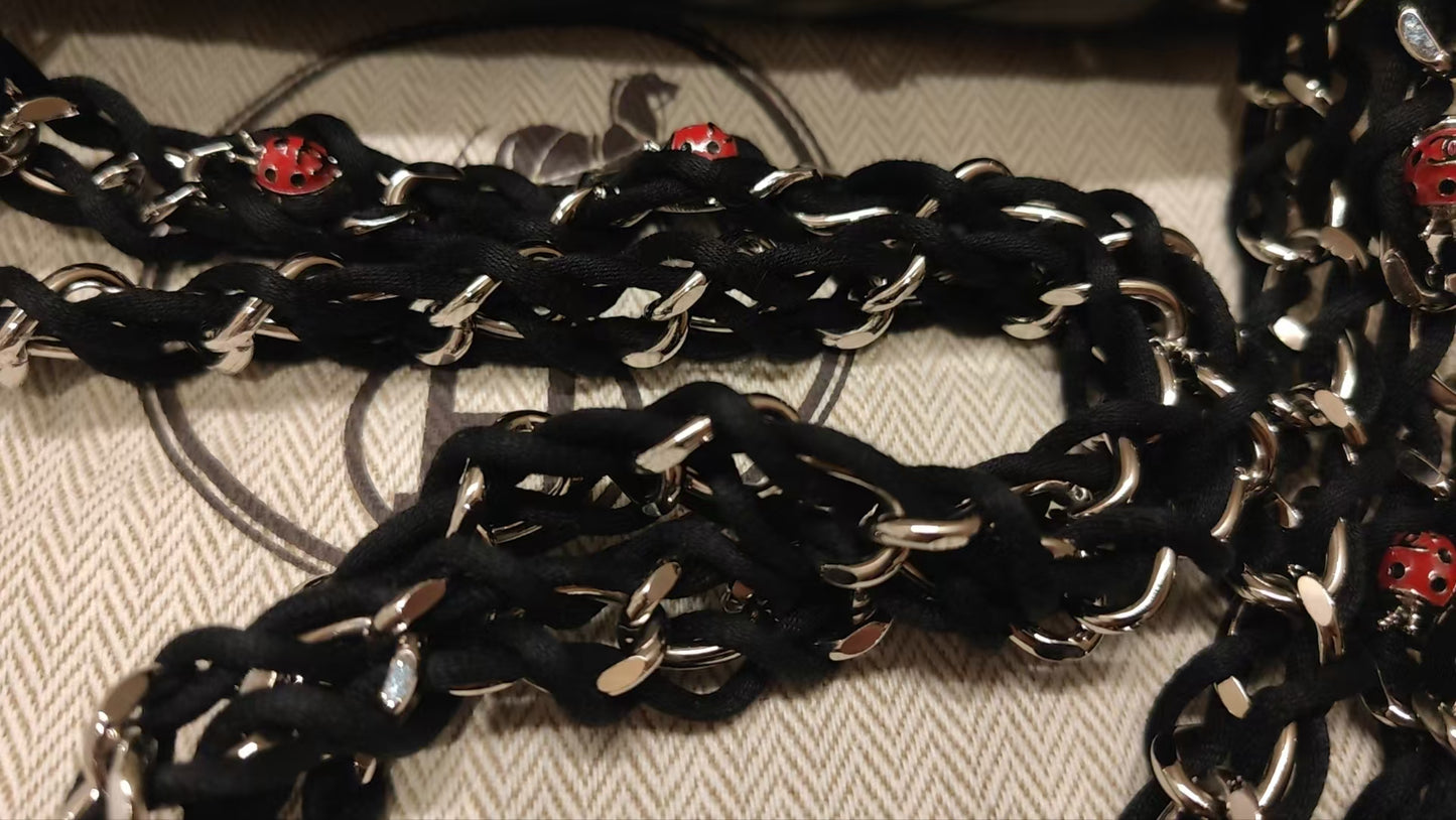 CHANEL Matrasse Single Flap 20 Shoulder Bag ladybug