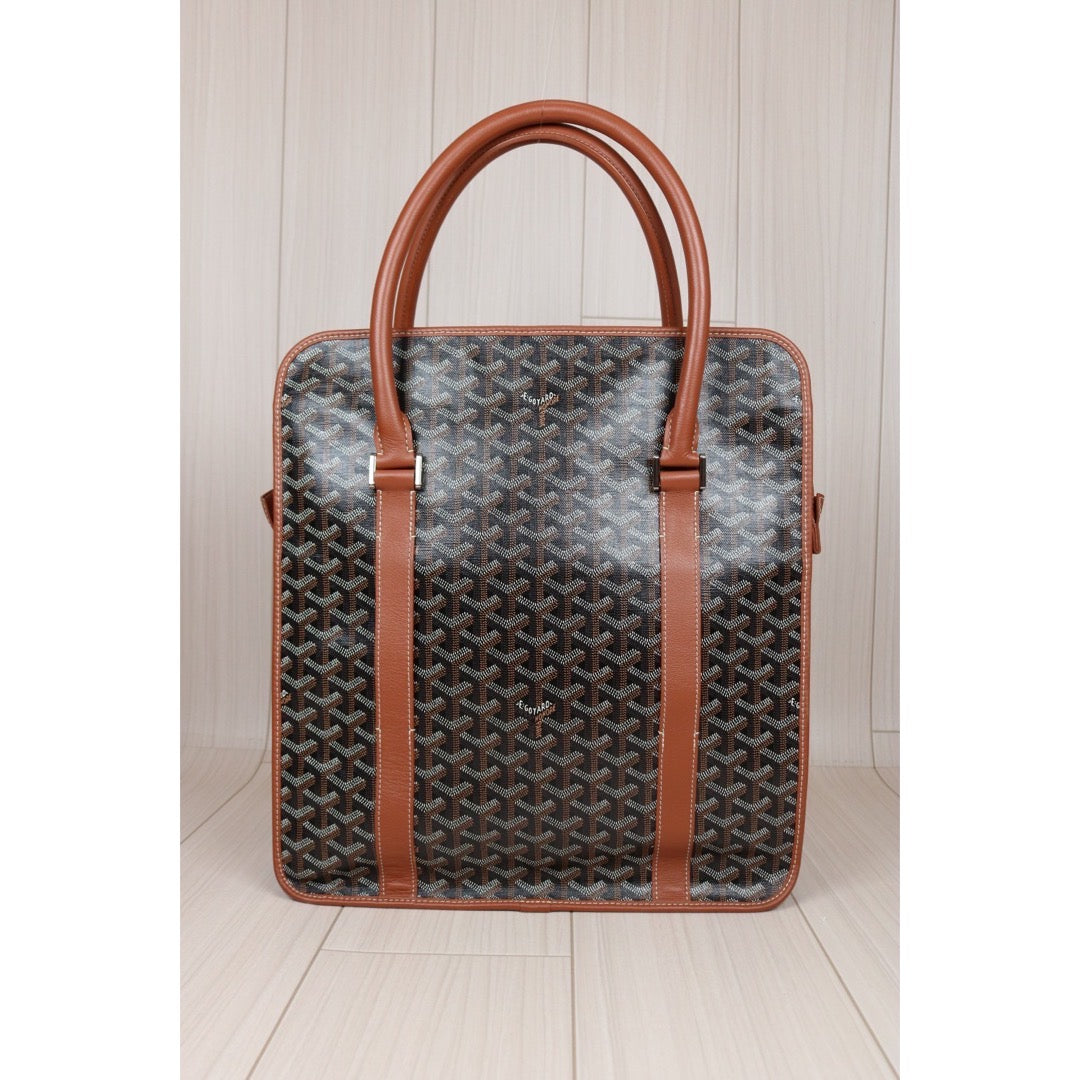 Very Good ( Rank A)｜ Goyard Bourgogne Business Bag Hand Bag Brown ｜S24071604