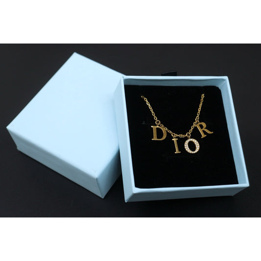 Include Authentic Detective Certificate of Authenticity｜Good ( Rank AB) ｜ Dior CD  Rhinestone Necklace ｜Y26040603