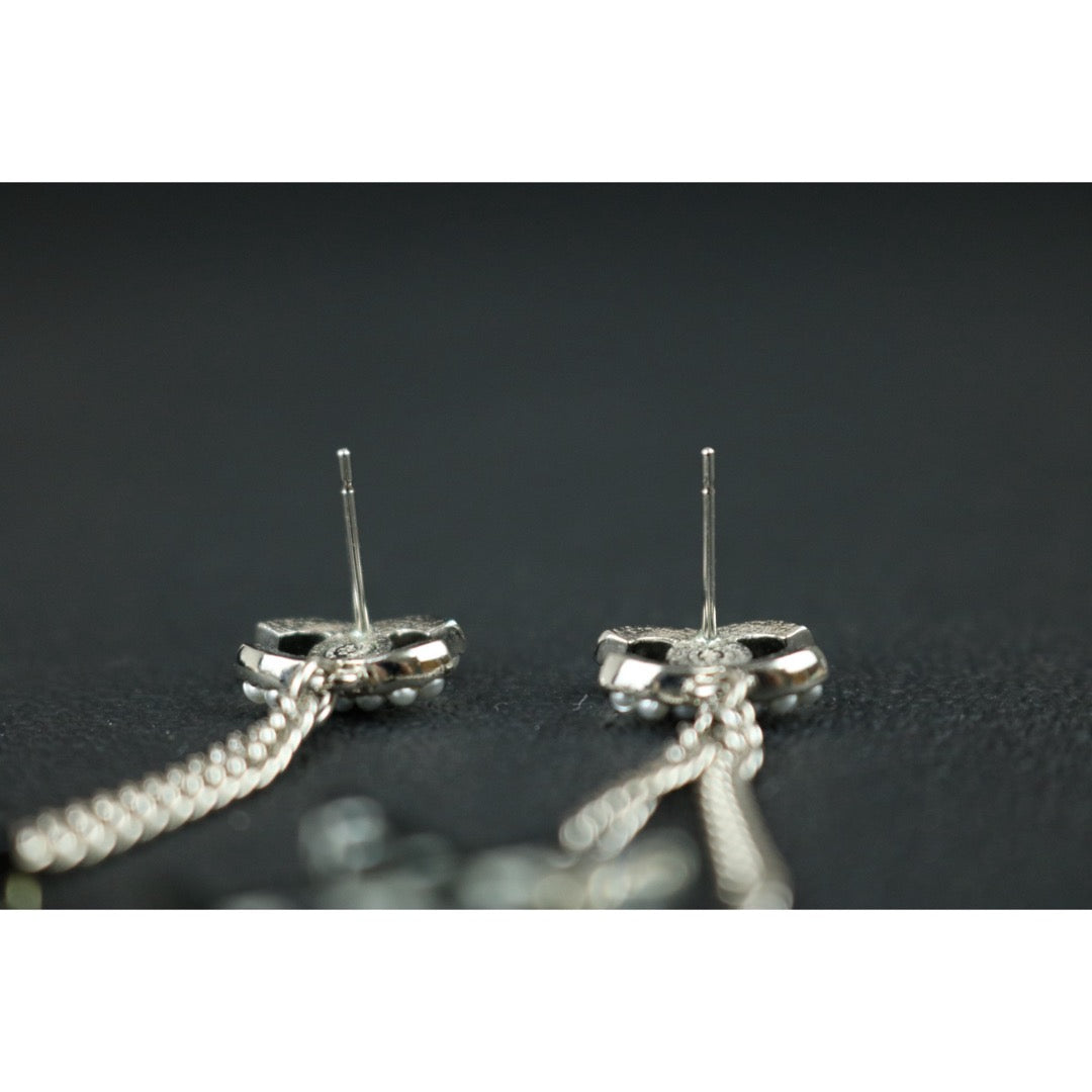 Include Authentic Detective Certificate of Authenticity｜Very Good ( Rank A) ｜CHANEL 16S COCO Mark Rhinestone Pearl Earrings Made In 2016Year｜X26041109