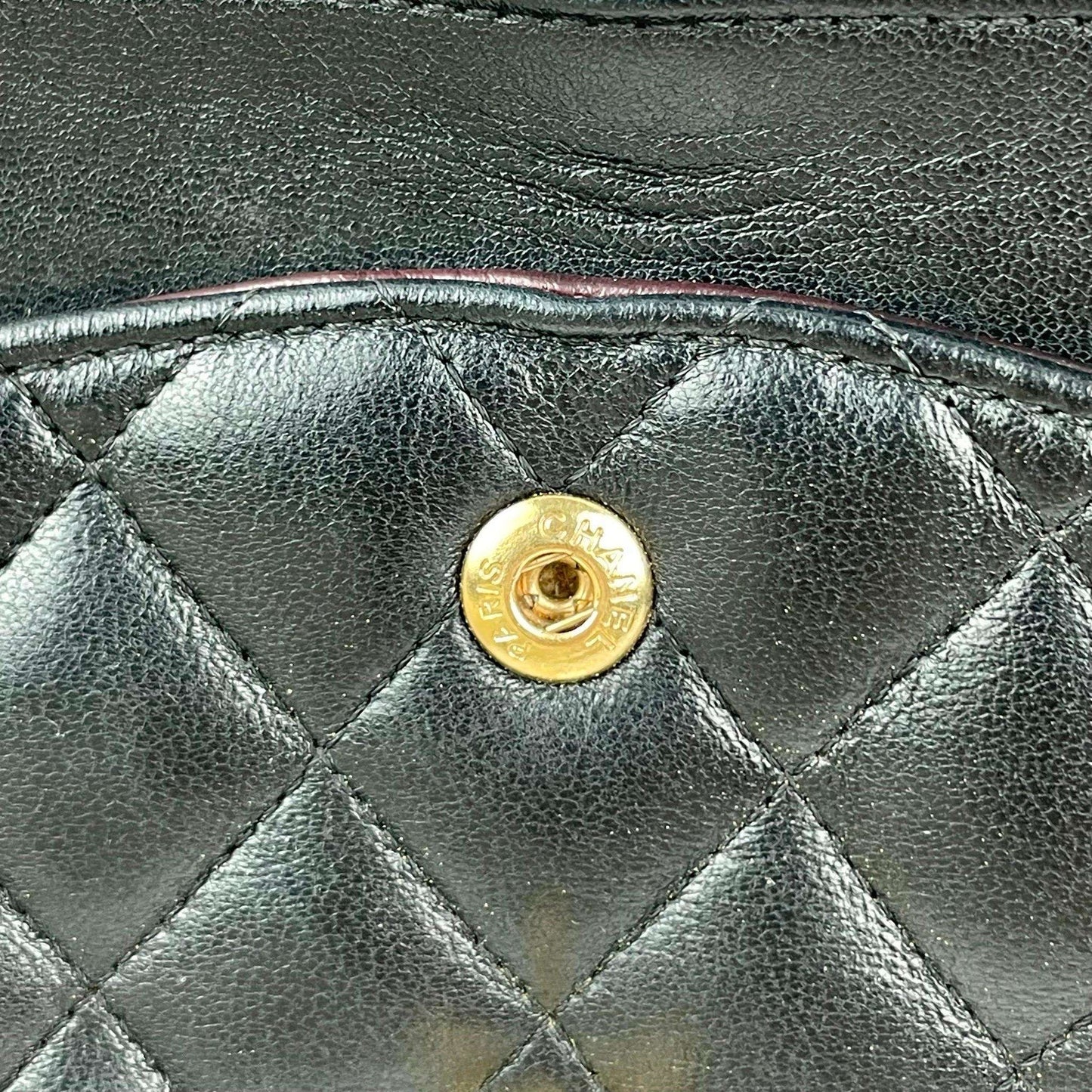 ( Rank B)｜ CHANEL Lamb Skin Matrasse Double Flap 25 Shoulder Bag Black