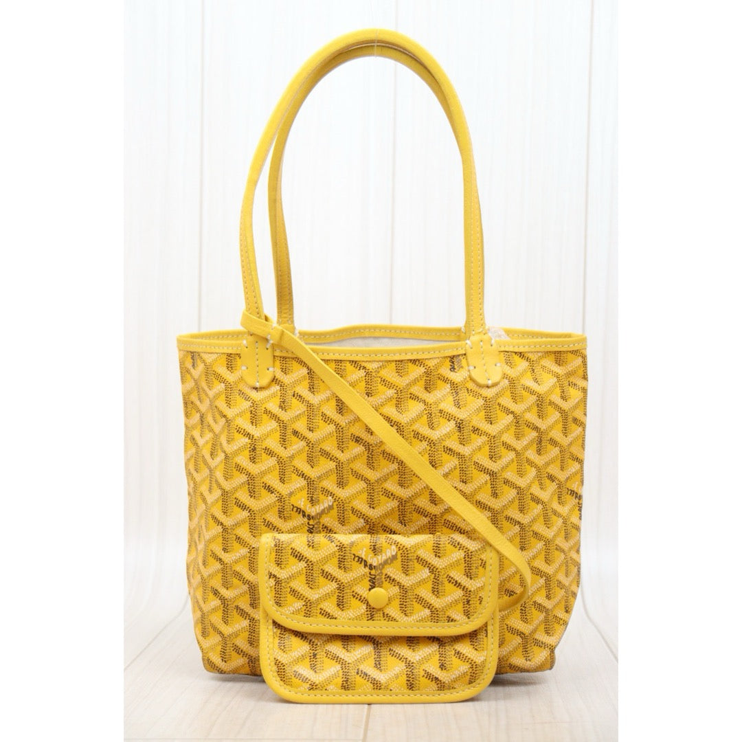 Good ( Rank AB) ｜ Goyard Anjou Vintage Mini Tote Bag Yellow Made In 2005Year｜Y25110423