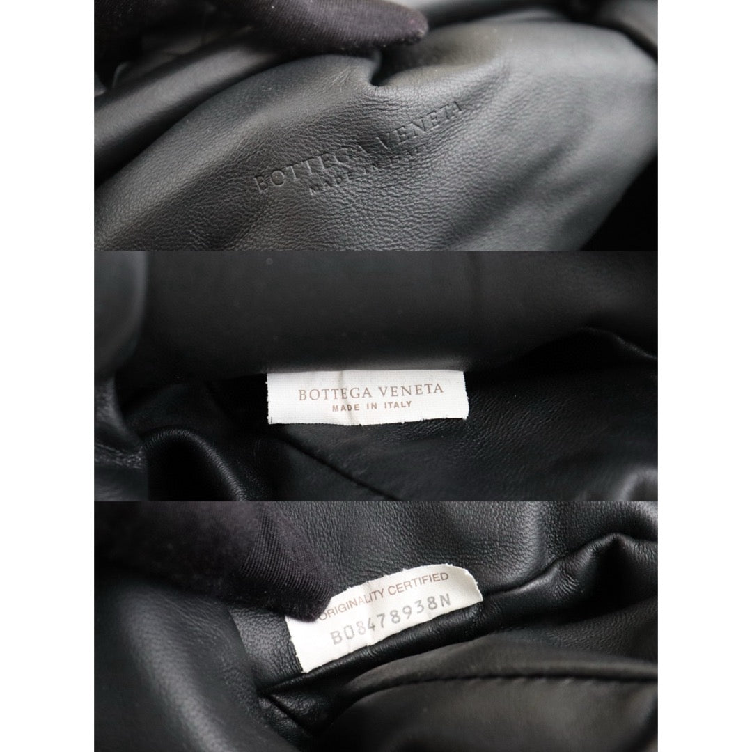 Excellent（Rank SA）｜ Bottega Veneta Lamb Skin Teen Pouch Classic Black｜S25032302