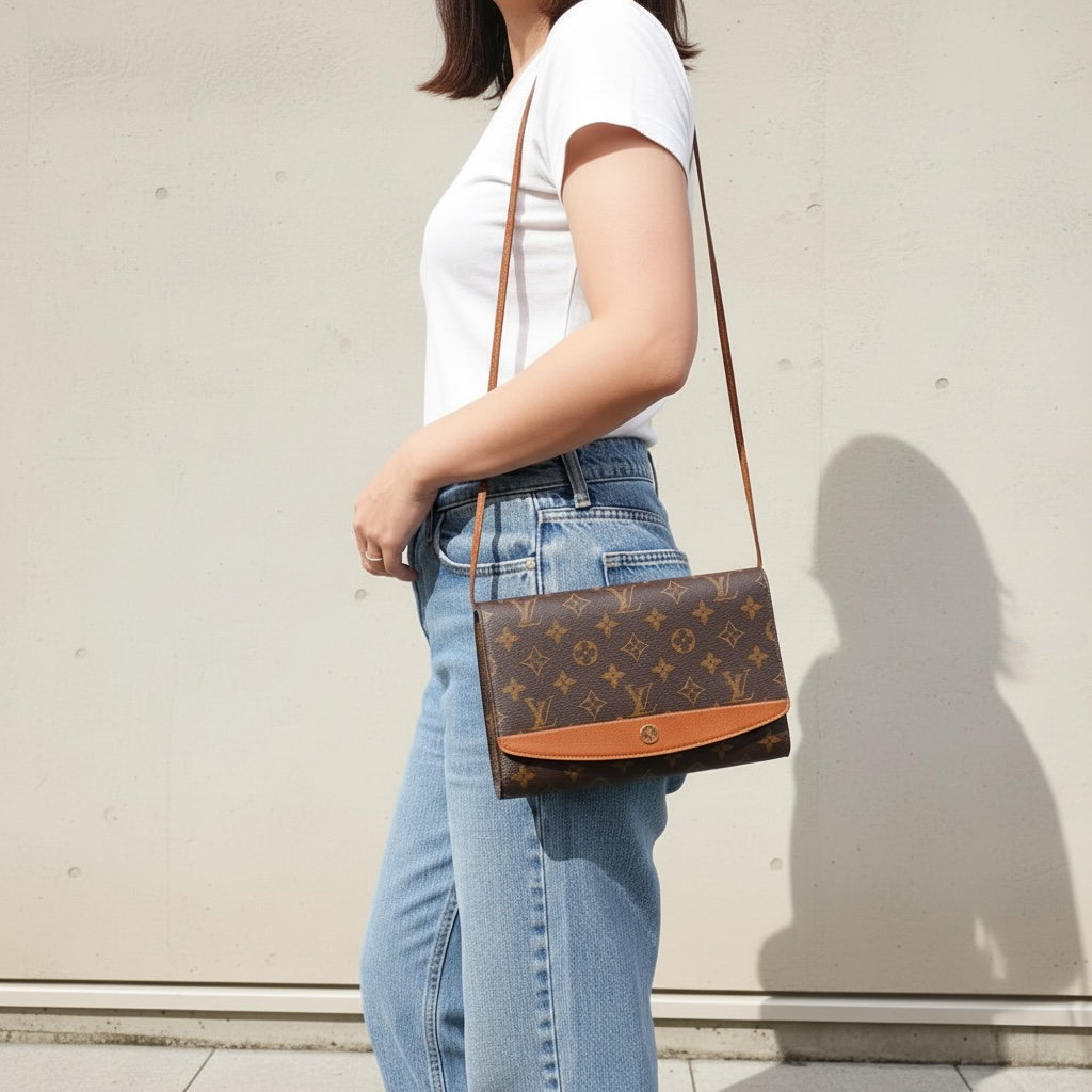 Include Entrupy Certificate of Authenticity｜Good ( Rank AB)｜ Louis Vuitton Monogram Bordeaux MM Shoulder Bag ｜26040703