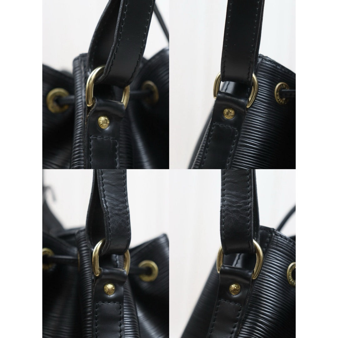 Include Entrupy Certificate of Authenticity｜Good ( Rank AB)｜Louis Vuitton Epi Slouchy Bucket Shoulder Bag Black｜26070316