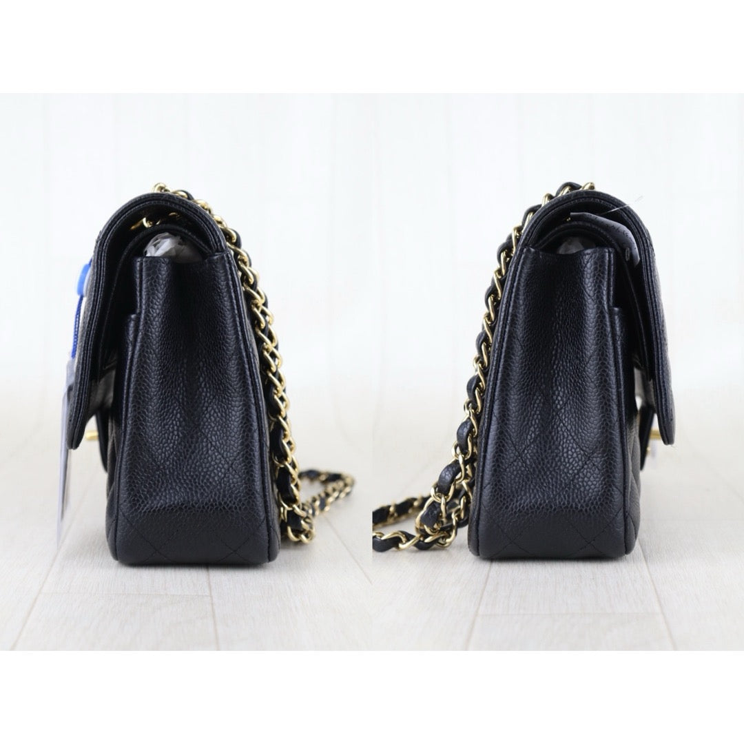 Include Entrupy Certificate of Authenticity｜Good ( Rank AB)｜ CHANEL Caviar Skin Calf Leather Double Flap 25 Shoulder Bag  Made In 2008-2009 Year｜S26061901