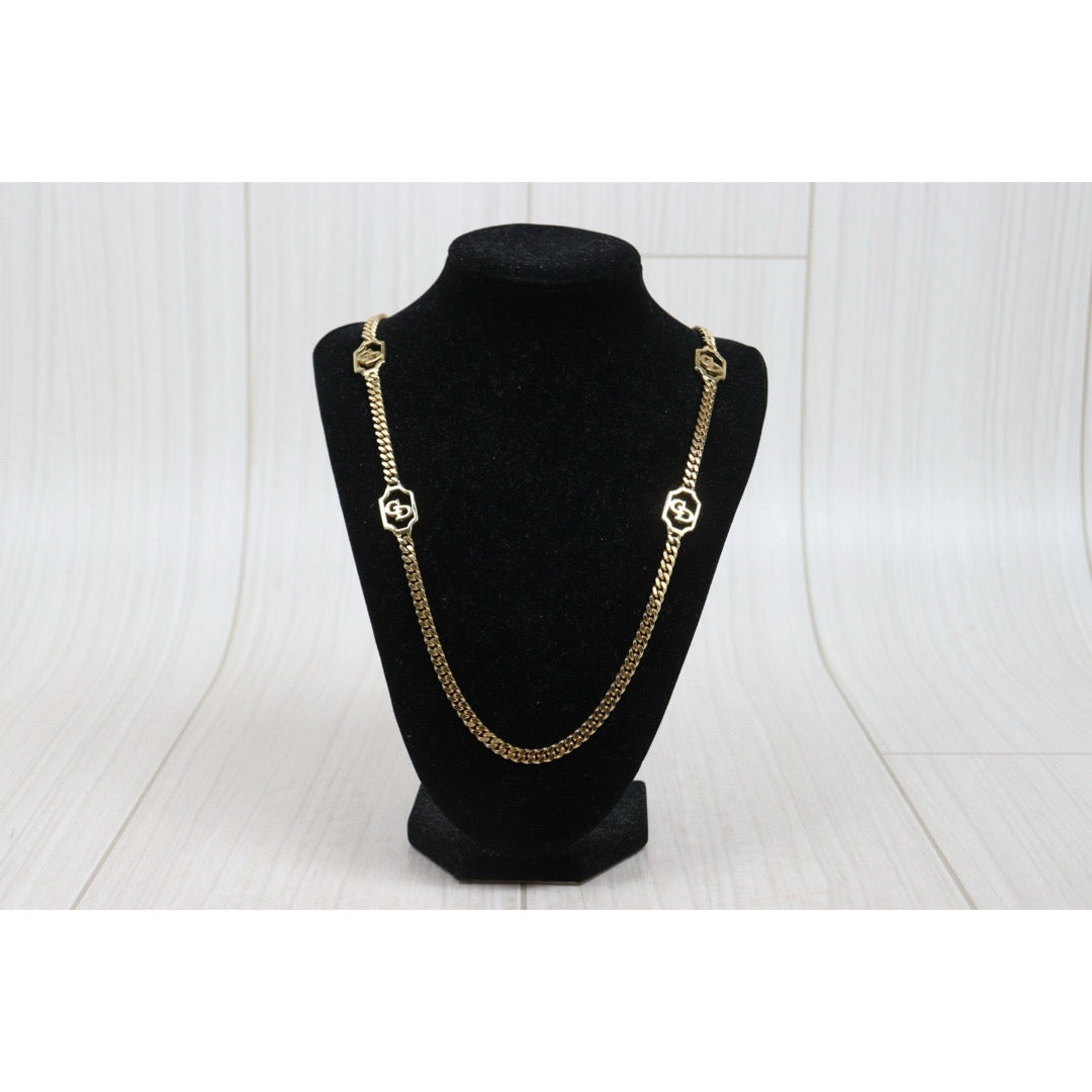 Include Authentic Detective Certificate of Authenticity｜Very Good ( Rank A) ｜ Dior  CD Long Necklace ｜Y26040709