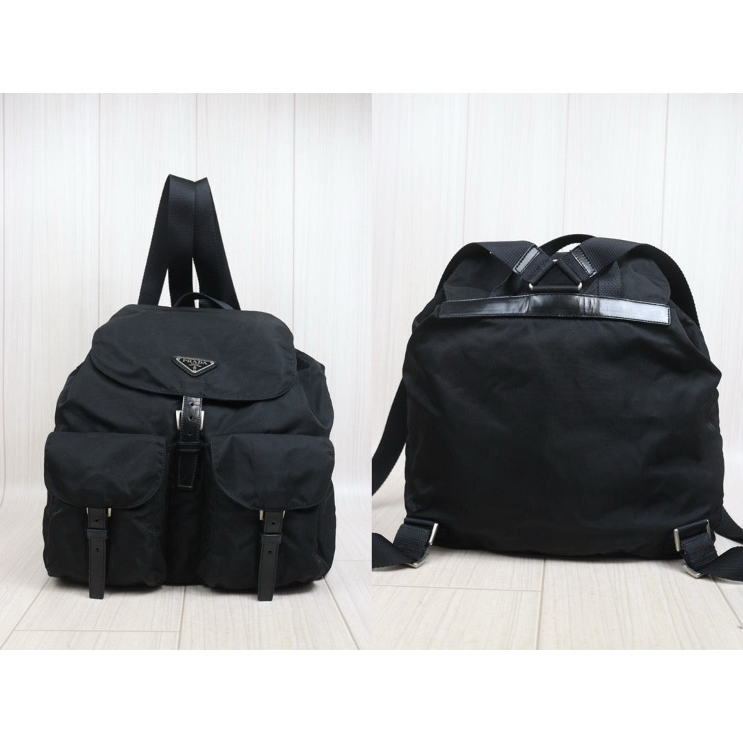 Include Entrupy Certificate of Authenticity｜Good ( Rank AB) ｜Prada  Nylon Black Backpack Medium｜26062602