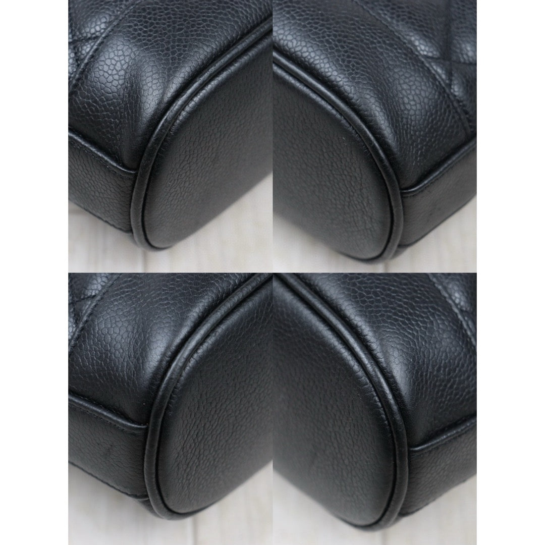 Include Entrupy Certificate of Authenticity｜Good ( Rank AB)｜CHANEL  Caviar Skin Leather Calf Backpack  Black Made in 1991-1994Year｜25042802