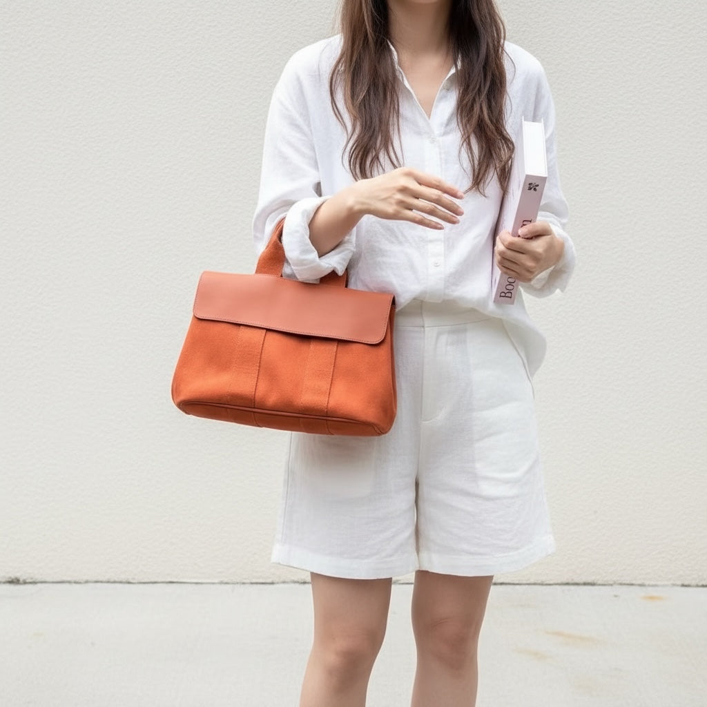Include Entrupy Certificate of Authenticity｜Good ( Rank AB)｜ HERMES Valparaiso  Orange Canvas Hand Bag  PM｜26061811