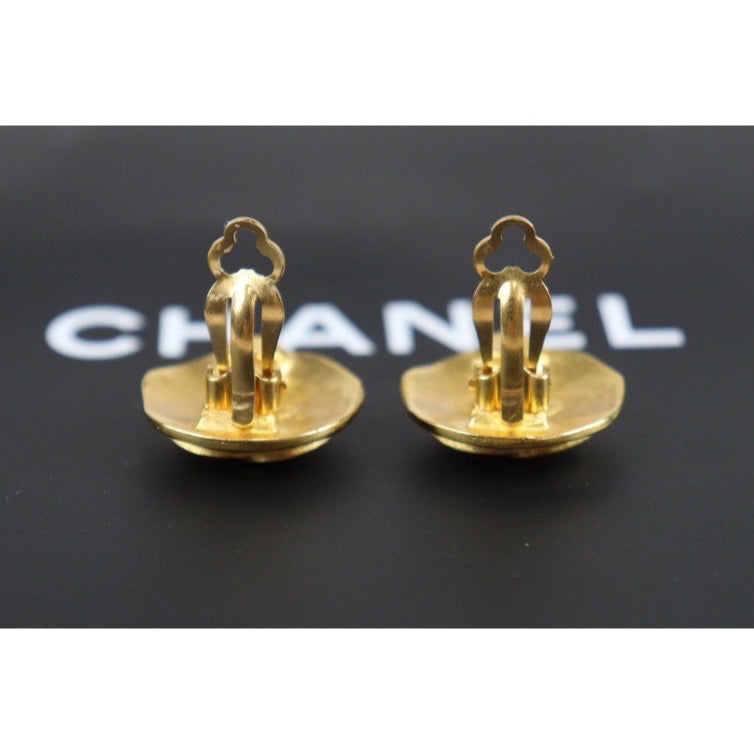 Rank A ｜CHANEL Vintage Coco Mark 18K Gold Plating Earrings  Made In 1995 Year ｜23101202