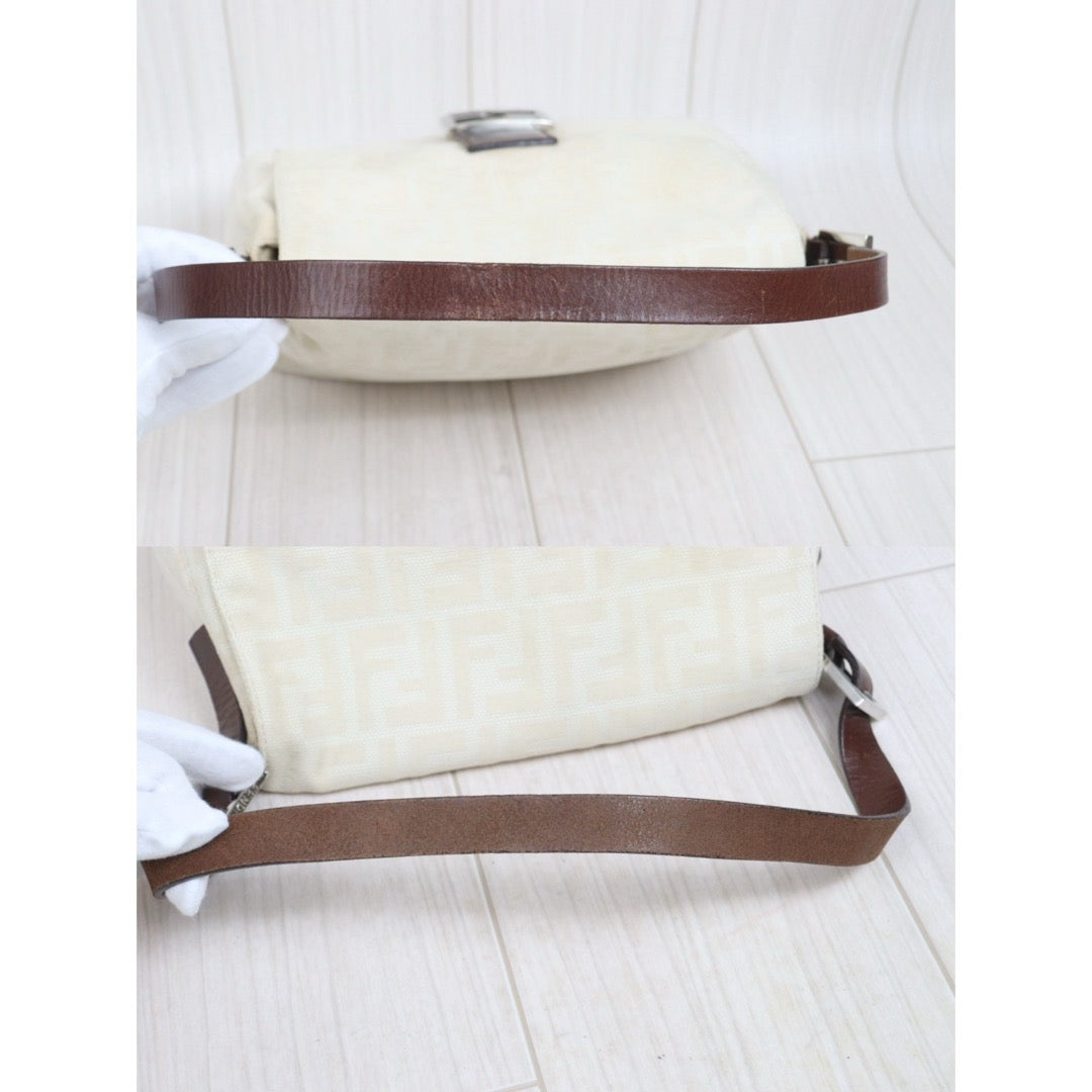 Include Entrupy Certificate of Authenticity｜Good ( Rank AB)｜ FENDI Zucca Mamma Baguette  Shoulder Bag  ｜26083102