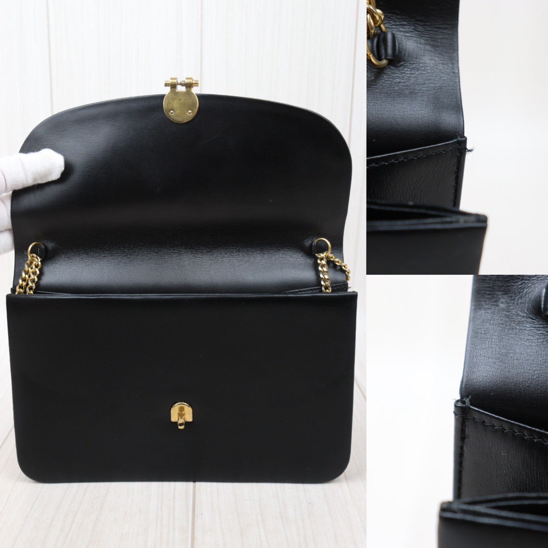 Rank AB ｜Dior Vintage Calfskin  Shoulder Bag Black ｜24052309