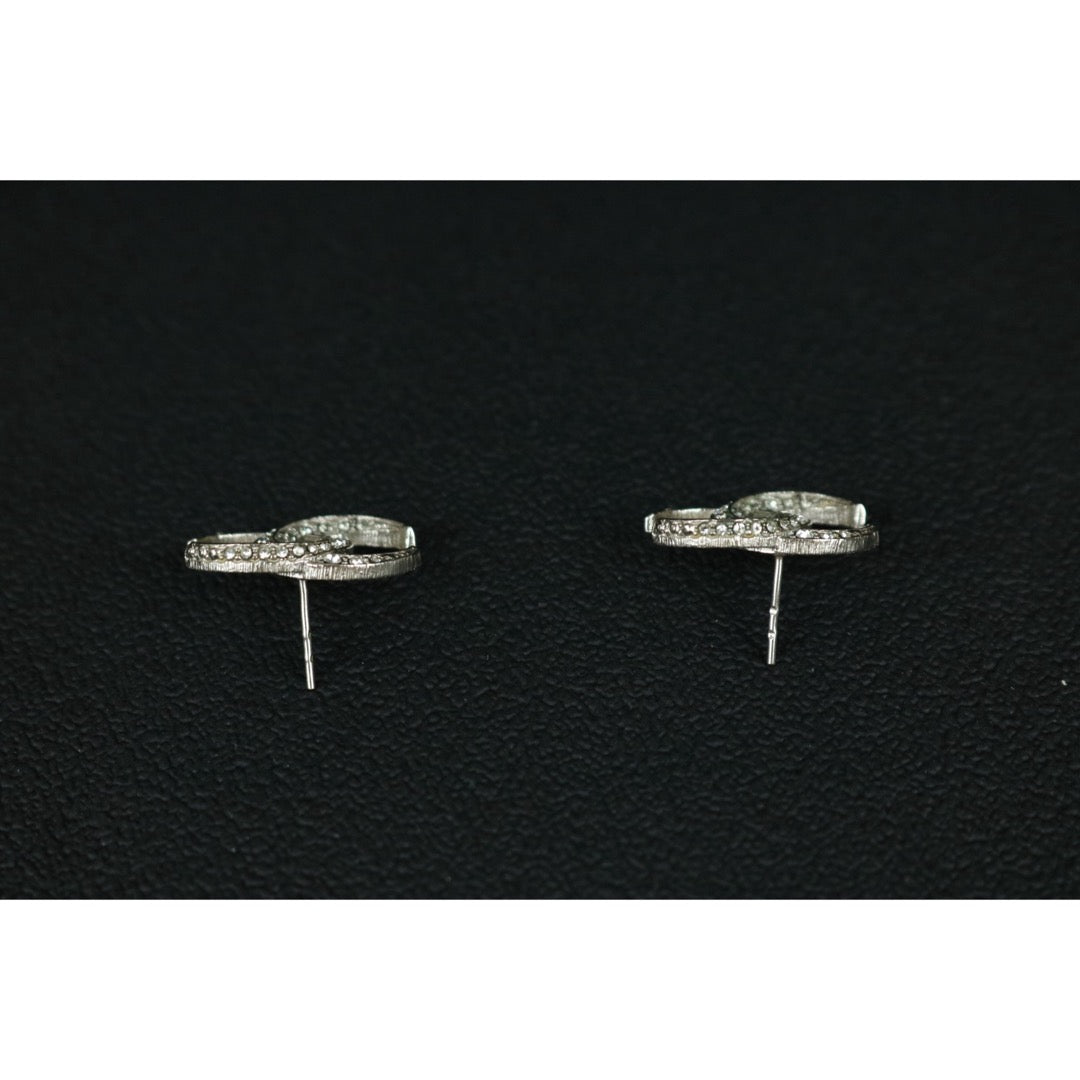 Include Authentic Detective Certificate of Authenticity｜Very Good ( Rank A) ｜CHANEL B15C COCO Mark Rhinestone Earrings Made In 2015Year｜S26061004