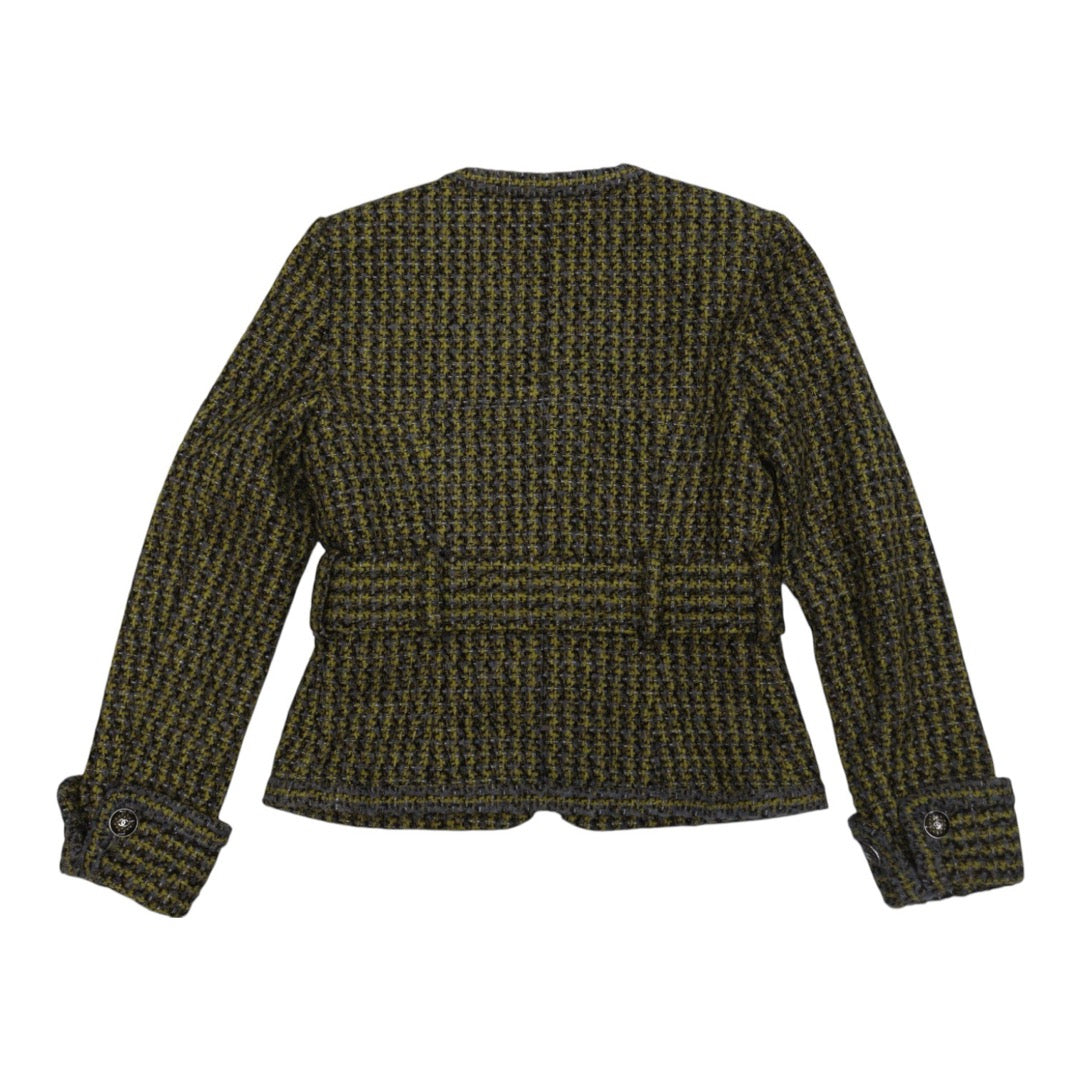 Very Good ( Rank A) ｜ CHANEL 17B Rayon Tweed Yellow Coat 34 size  ｜W25102106