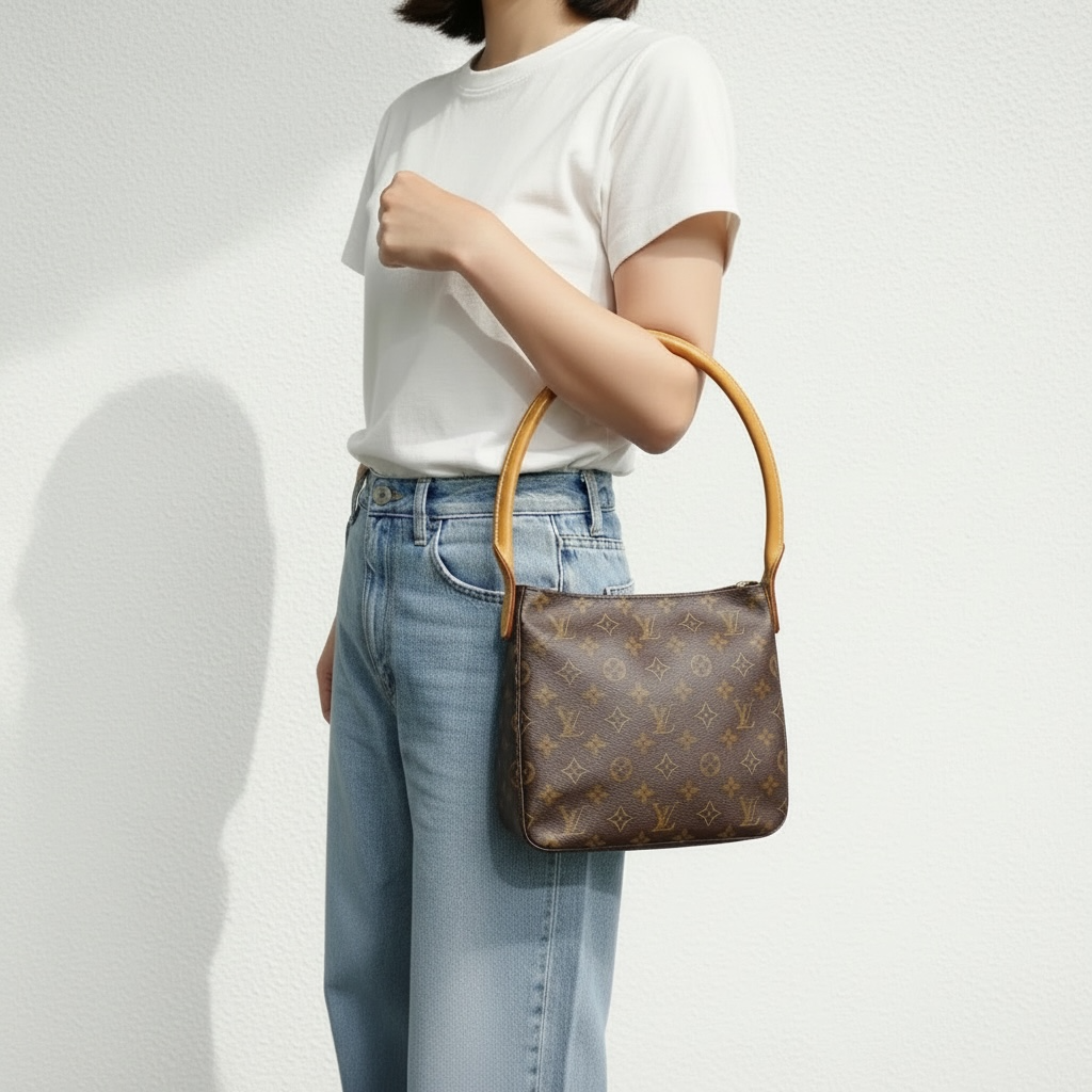 Include Entrupy Certificate of Authenticity｜Good ( Rank AB)｜ Louis Vuitton Monogram Looping MM Shoulder Bag｜26040205
