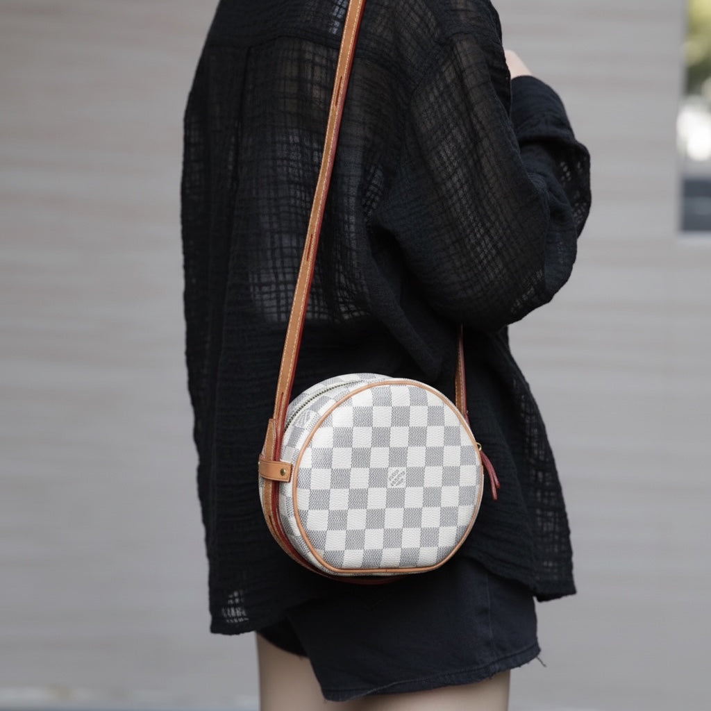 Include Entrupy Certificate of Authenticity｜Very Good ( Rank A)｜  Louis Vuitton Azul Boit Chapeau Supr PM Shoulder Bag｜X26051717