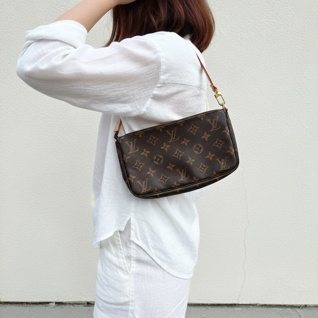 Include Entrupy Certificate of Authenticity｜Very Good ( Rank A)｜ Louis Vuitton  Monogram Pochette Accessoires ｜26061106