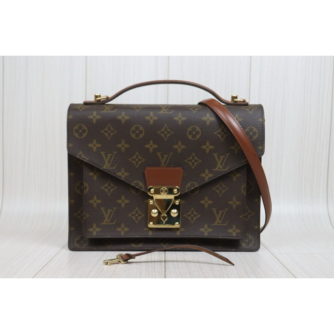 Include Entrupy Certificate of Authenticity｜Good ( Rank AB)｜ Louis Vuitton Monogram Monceau28 Shoulder Bag ｜26061812