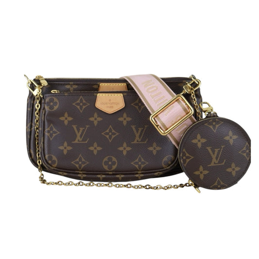 Include Entrupy Certificate of Authenticity｜Very Good ( Rank A) ｜ Louis Vuitton Monogram Multi Pochette Accessoire Rose Clair｜Z26092904