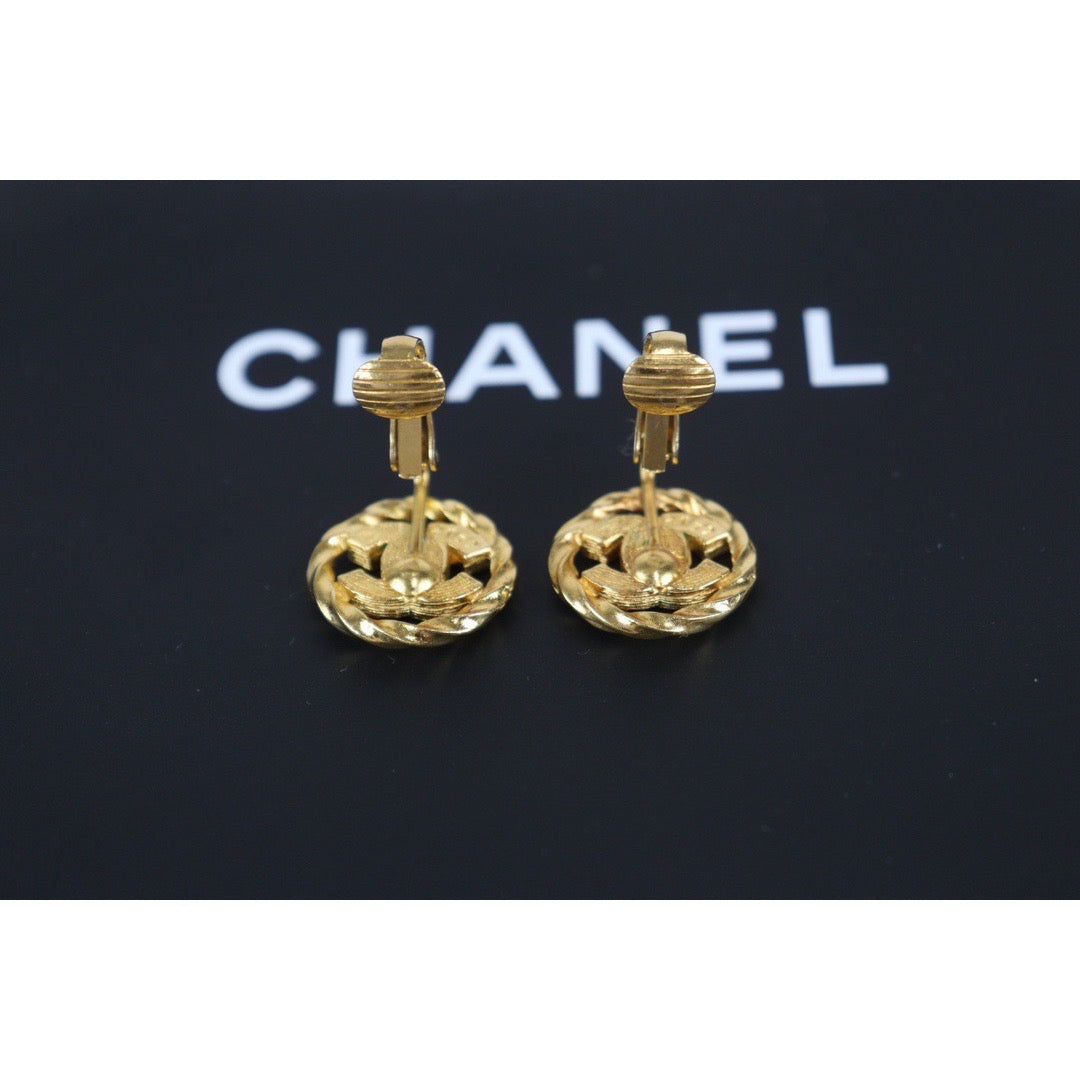 Rank A ｜CHANEL COCO Mark Diamond Vintage Earrings ｜23092623