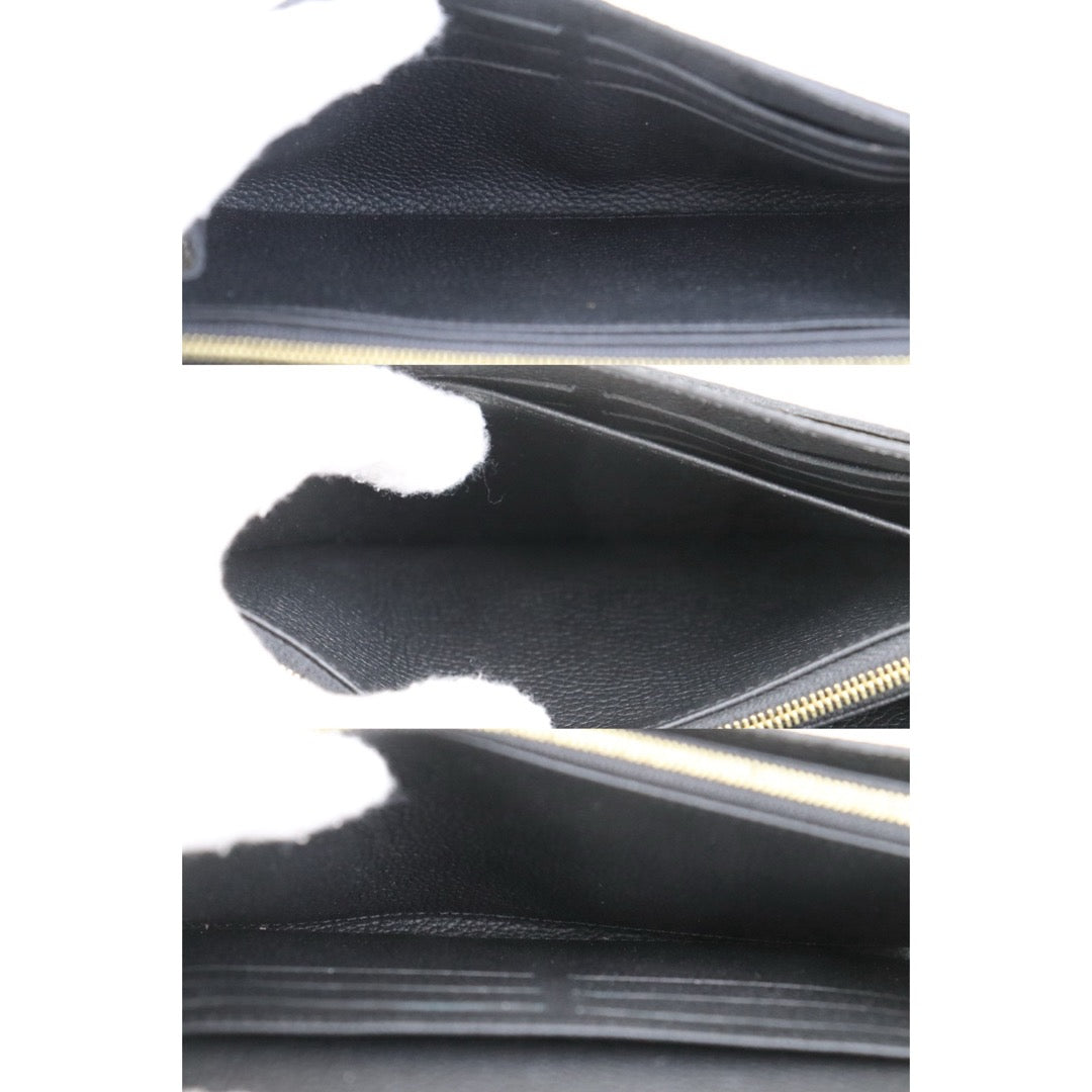 Official price: ¥147,400 JPY ｜ Include Entrupy Certificate of Authenticity｜Very Good ( Rank A)｜ Louis Vuitton Monogram Empreinte Long Wallet Black and Turtledove｜Z26100208