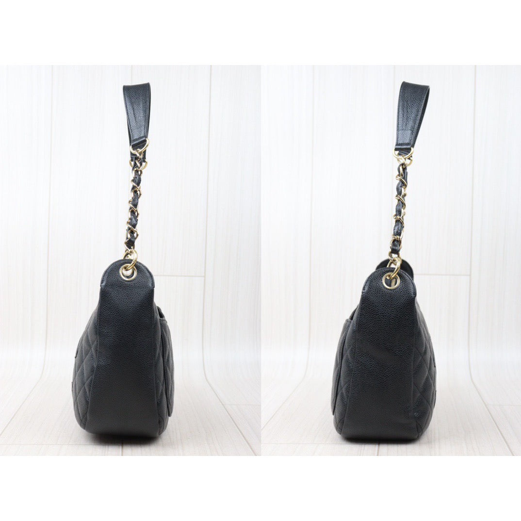 Rank AB ｜ CHANEL Half Moon Shoulder Bag Black Made In 2003-2004Year  ｜S24051805