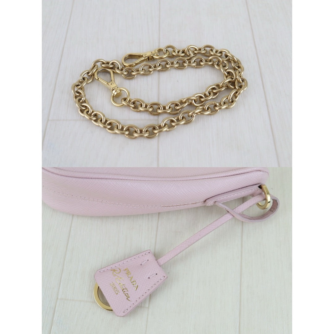 Excellent（Rank SA）｜ PRADA Saffiano Re-Edition  Baby Pink Shoulder Bag ｜S26012714