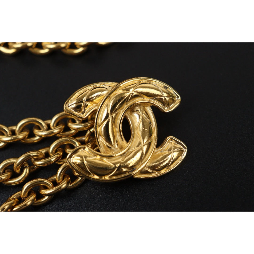 Excellent（Rank SA） ｜  CHANEL Vintage Coco Mark Gold Waist Chain｜25080702