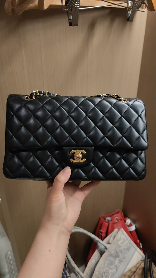 CHANEL Matrasse Double Flap 25 Shoulder Bag  Made In 2014