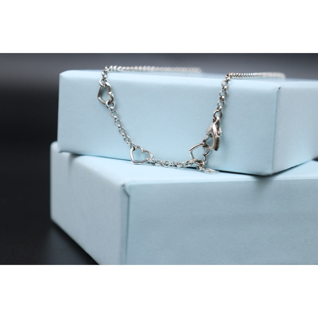 Very Good ( Rank A) ｜ Dior  Heart＆D Necklace Silver Plated ｜V25071017