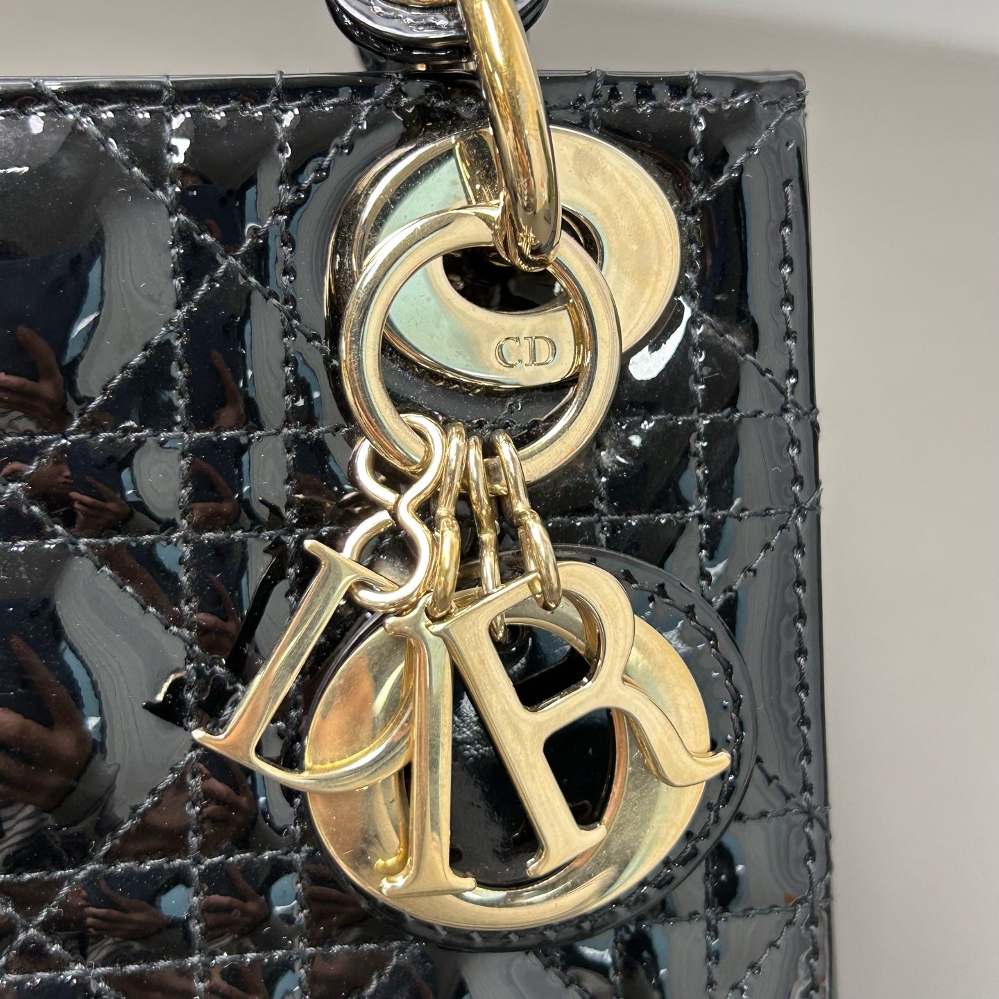 Dior Mini Lady Dior 2WAY Shoulder Bag Handbag Black