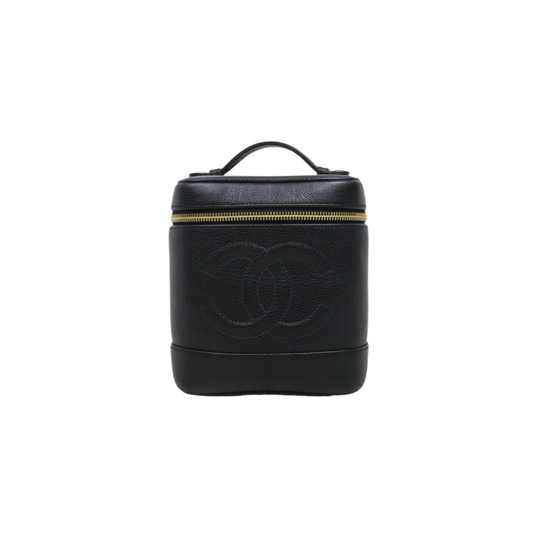 Very Good ( Rank A) ｜Full Set CHANEL Caviar Skin Vanity Handbag  Made In 1994～1996Year ｜25112603