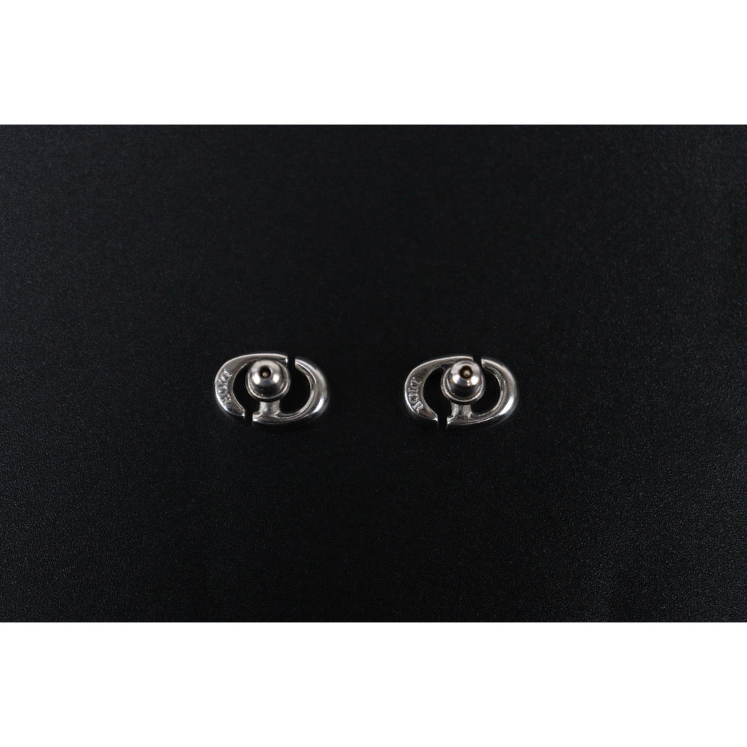 Very Good ( Rank A) ｜ Dior CD NAVY Earring Silver｜V24122607