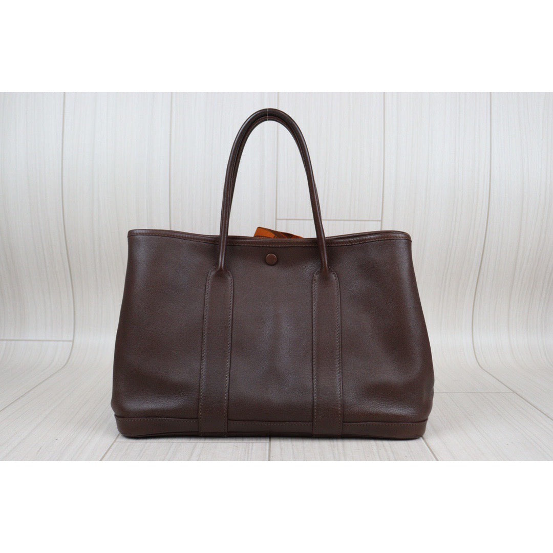 Rank AB ｜ HERMES Garden Party TPM Swift  Handbag  Brown｜23121302