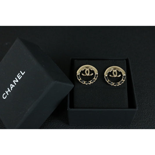 Very Good ( Rank A) ｜ CHANEL B22P Coco Mark Matrasse Chain  Earrings Made In 2022Year｜S26013101