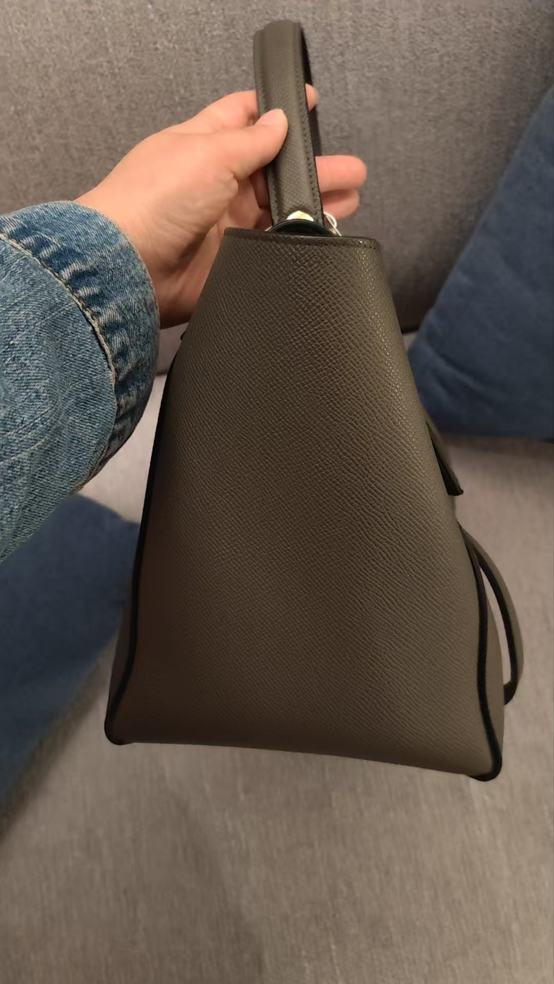 Very Good ( Rank A)｜CELINE Leather Calf Belt Micro Handbag Shoulder Bag