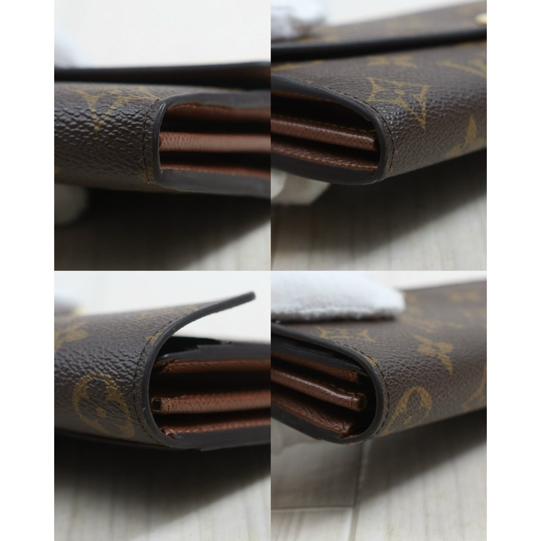 Include Entrupy Certificate of Authenticity｜Good ( Rank AB)｜ Louis Vuitton Monogram Emilie Long Wallet  IC Chips Model｜26100104