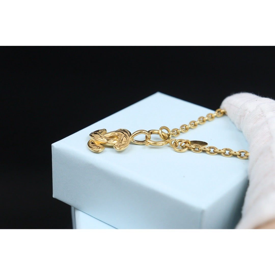 Very Good ( Rank A) ｜  CHANEL Vintage Coco Mark Gold Necklace ｜25073106