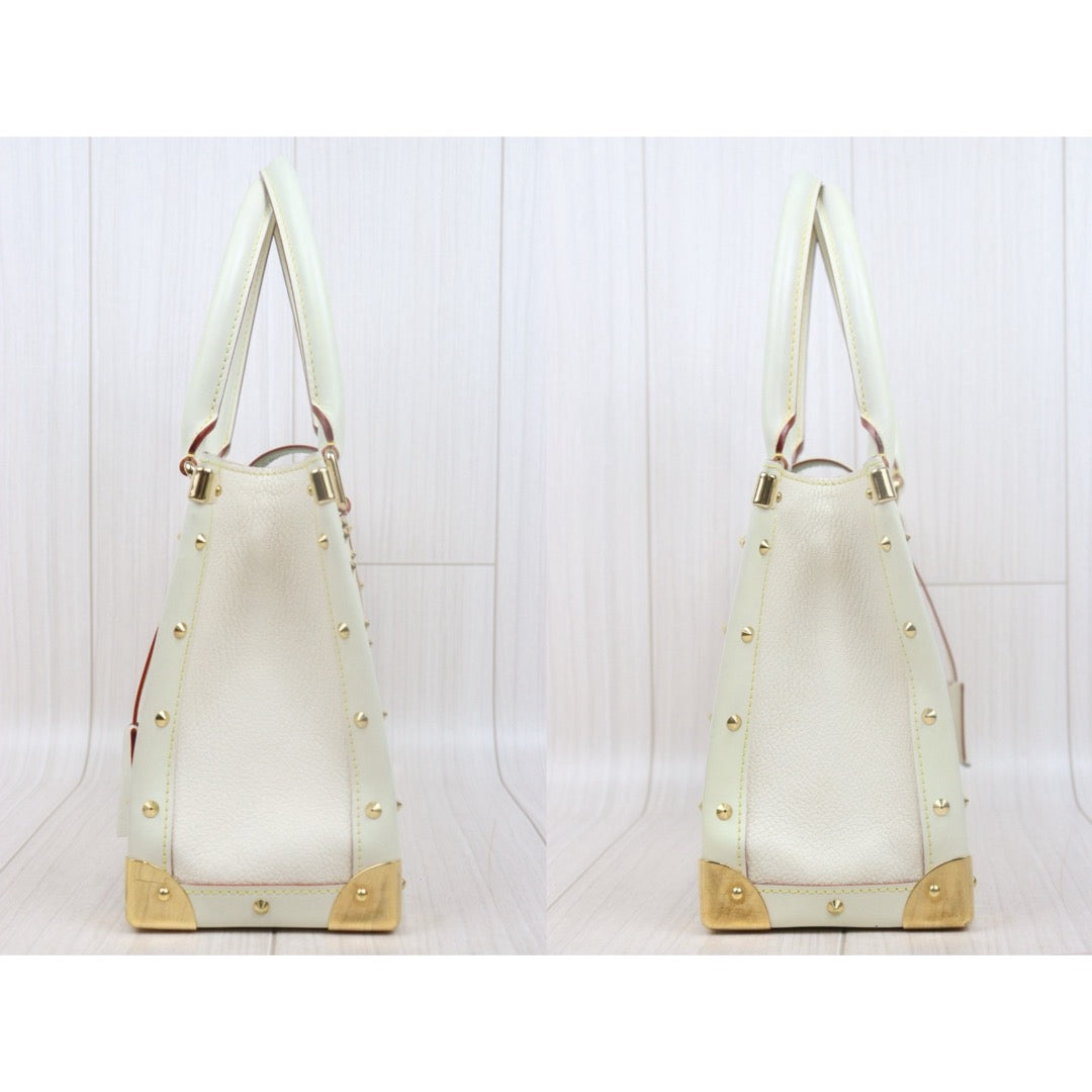 Good ( Rank AB)｜ LV Fabulo Suhari Studded Handbag White ｜Y25072903