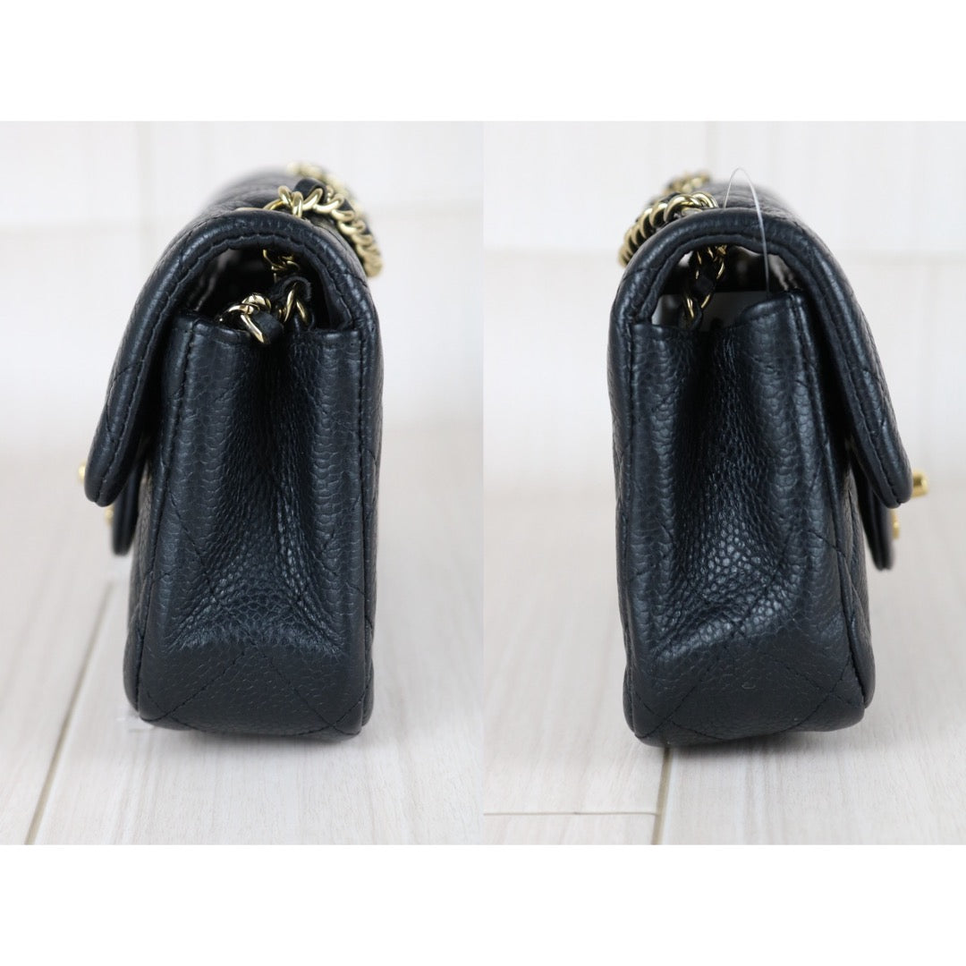 Good ( Rank AB)｜ CHANEL  Matrasse Extra Mini Chain Caviar Skin CF17 Shoulder Bag Made in 2012-2013 Year｜S25110501