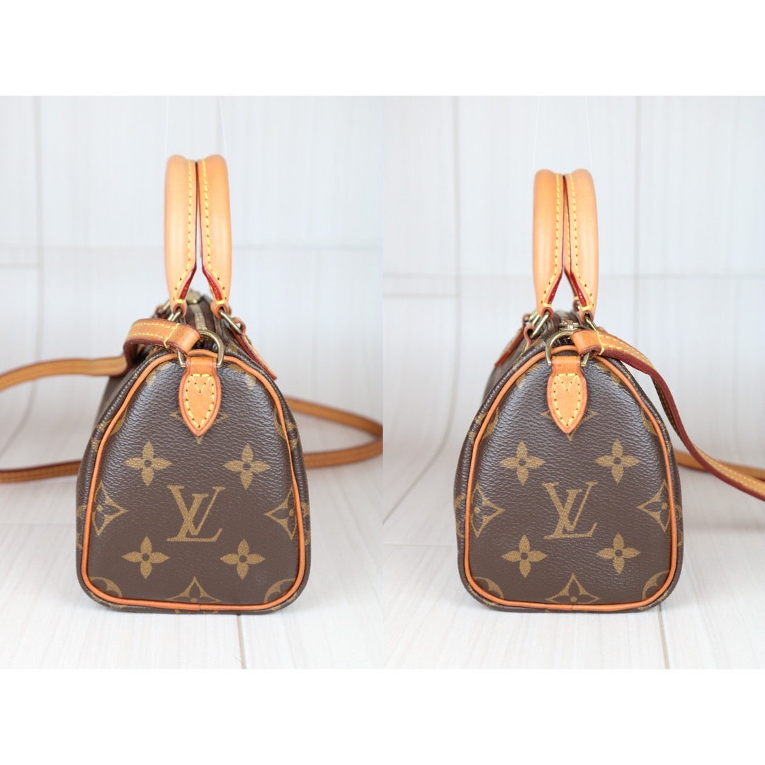 Good ( Rank AB) ｜LV Monogram Nano Speedy  Shoulder Bag｜S24062603