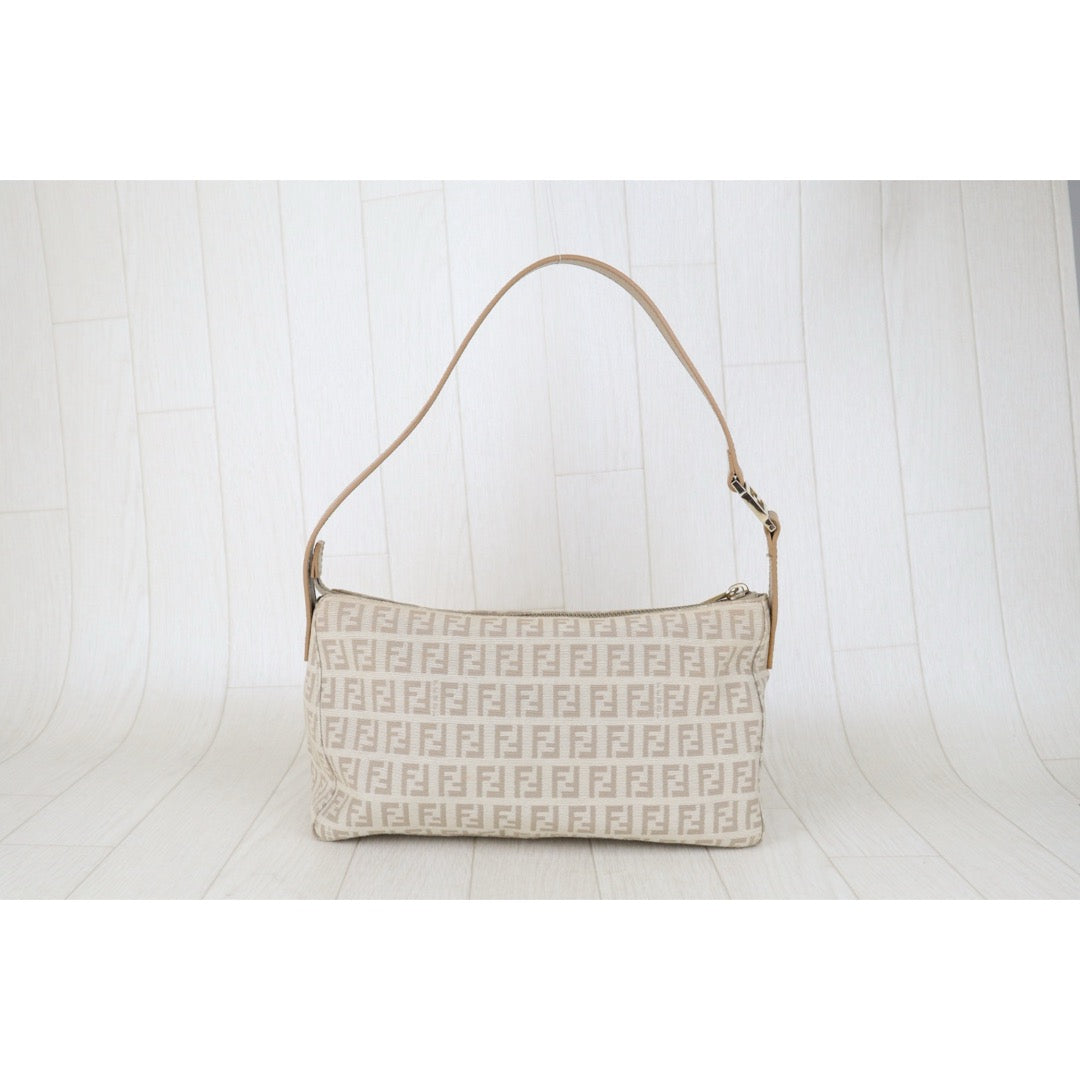 Good ( Rank AB) ｜ FENDI Zucca Mamma Baguette Shoulder Bag Beige｜H25090810