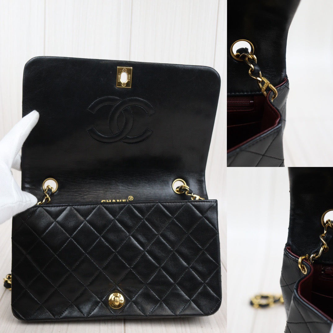 Rank AB｜ CHANEL Matrasse Lamb Skin Chain Bag Made in 1989-1991 Year｜24030731