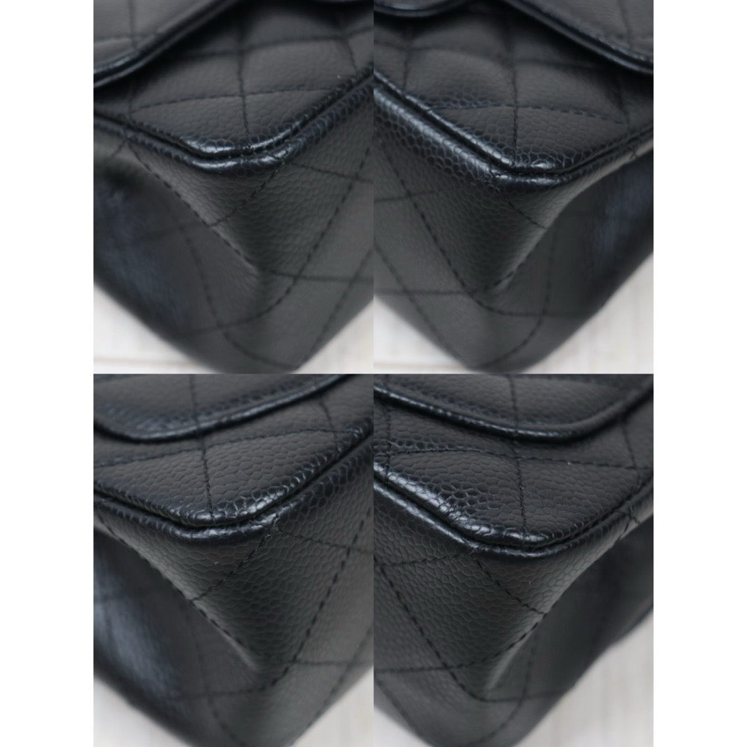 Very Good ( Rank A)｜ CHANEL  Matrasse Caviar Skin 17 Black Shoulder Bag Made In 2006～2008Year ｜S24121401