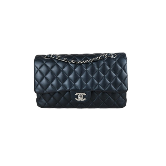 Include Entrupy Certificate of Authenticity｜Very Good ( Rank A)｜ CHANEL Lamb Skin Matrasse Chain Double Flap 25 Shoulder Bag  Black Made In 2021-2022Year｜S26052207