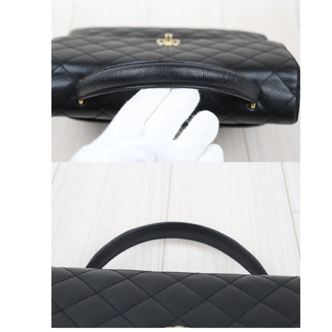 Rank A｜ CHANEL Caviar Skin Kelly Hand Bag Made In 2000～2002Year｜24041110