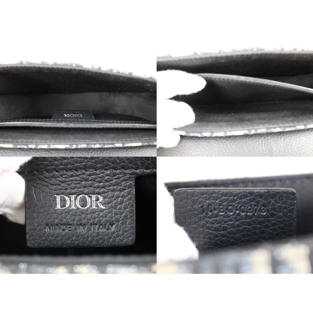Include Entrupy Certificate of Authenticity｜Good ( Rank AB) ｜ Dior Trotter Leather Saddle Shoulder Bag｜S26031509